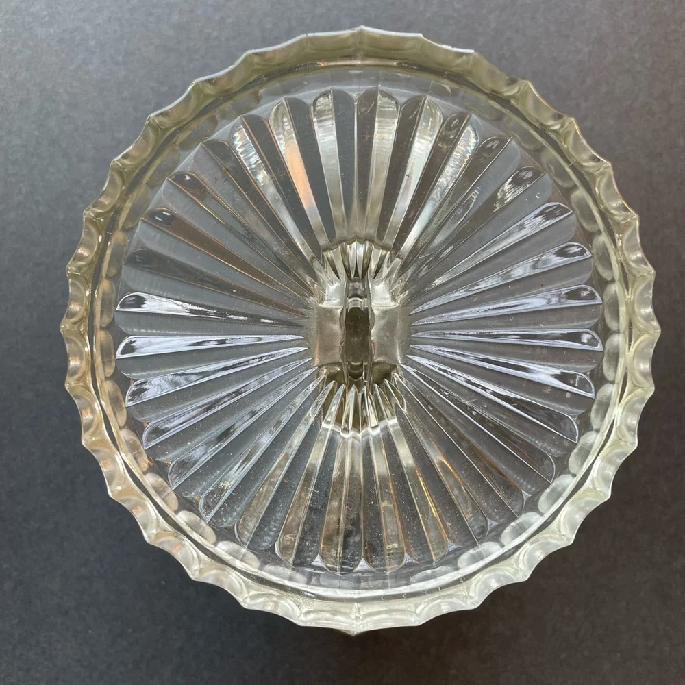 Vintage Jeanette Glass candle holder.
